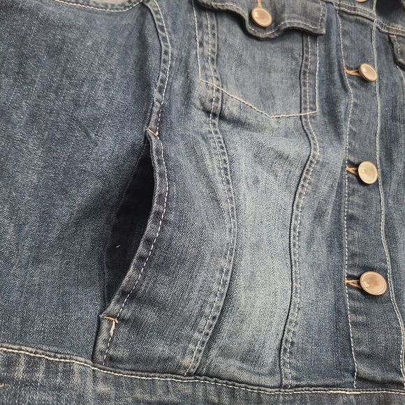 Lane Bryant Denim Button Up Jean Vest Women's Plus Size 26 - Picture 8 of 11